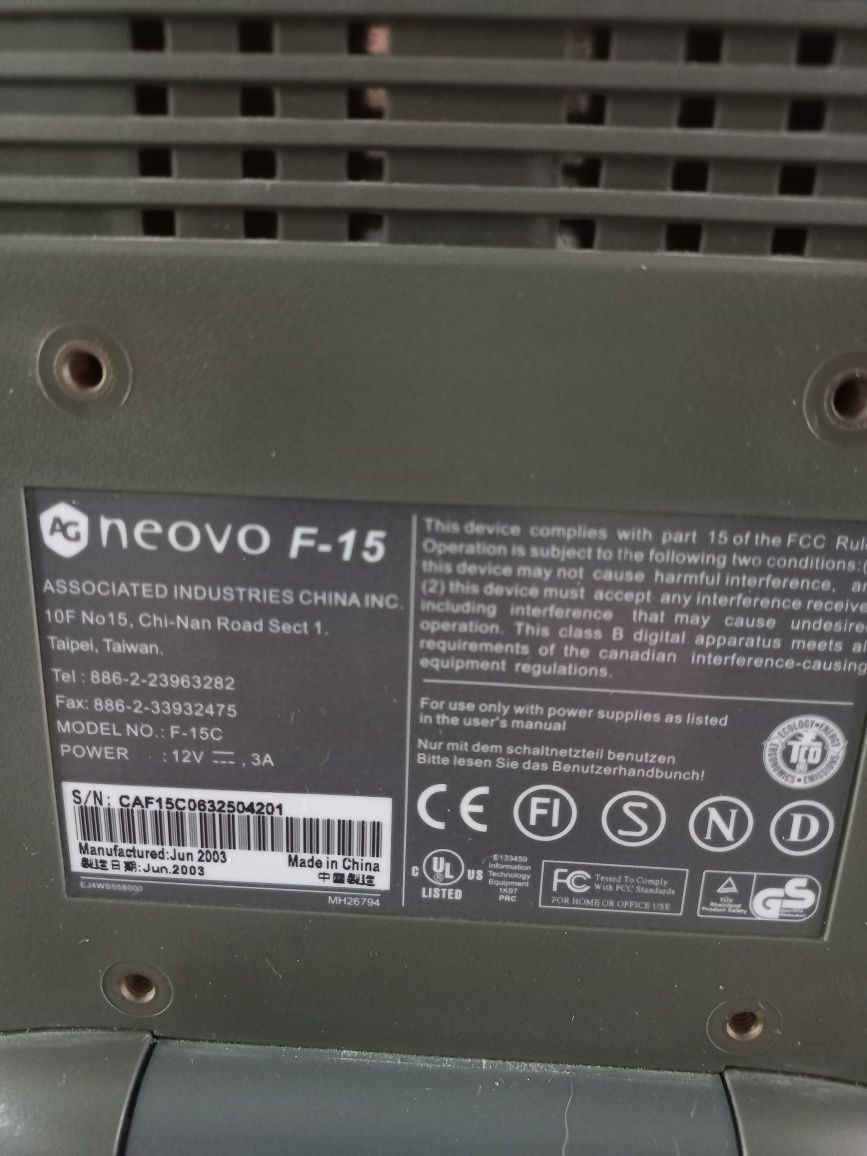 Monitor PC Neovo F-15