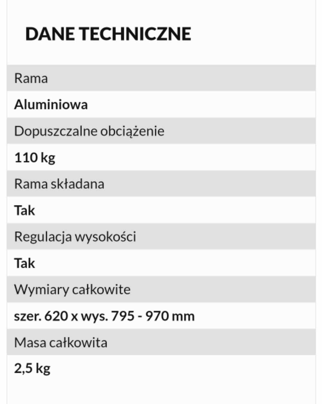 Balkonik chodzik stały dwukołowy nowy