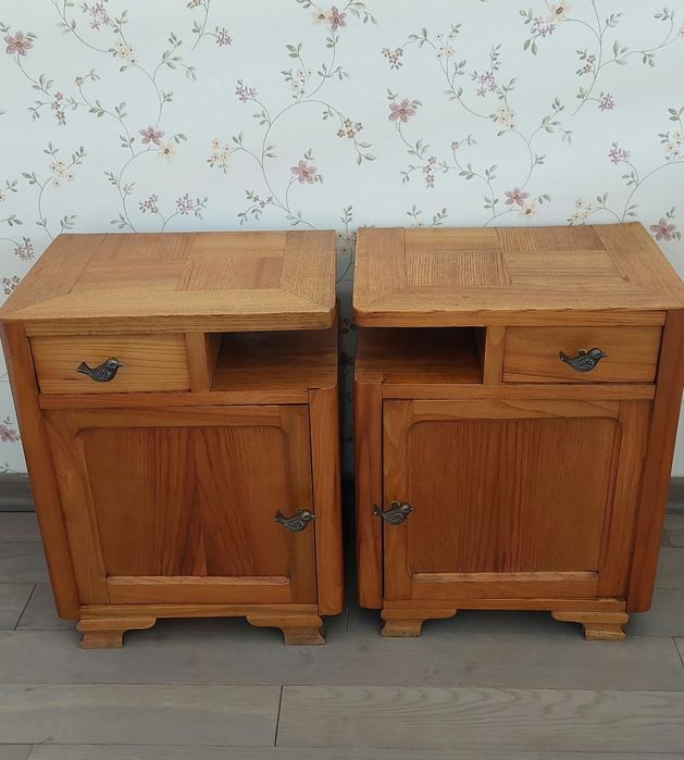 Dwie szafki nocne nakastliki art deco po renowacji