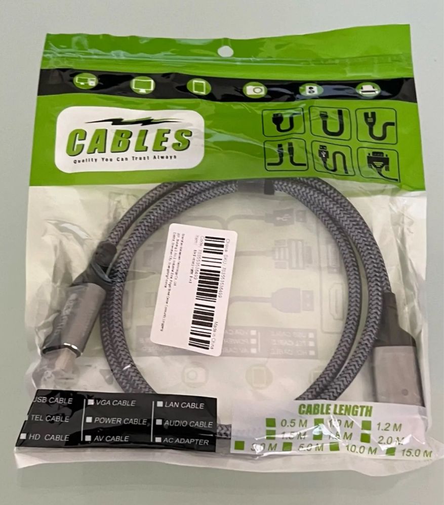 Кабель HDMI 2,1, 8 к, 60 Гц, 4 к, 48 Гбит/с 2 метра