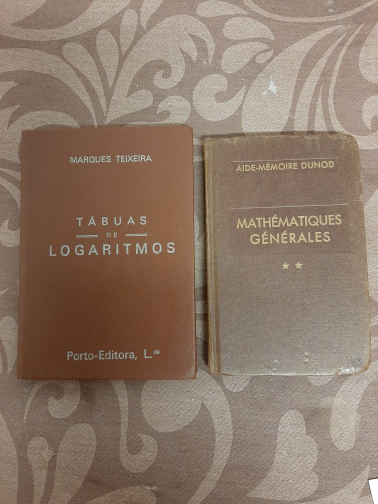 2 Livros Antigos - Matemática e Logaritmos