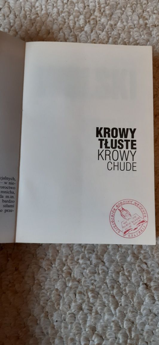 Krowy tłuste krowy chude - M. Wolski