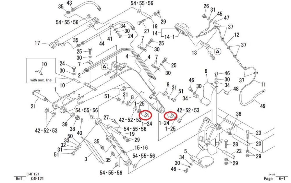 Tuleja tulejka Takeuchi TB016 TB014