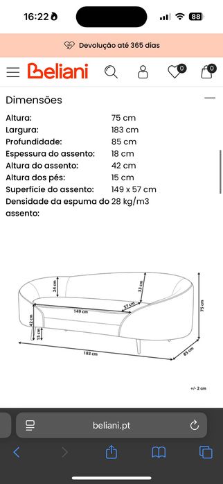 Sofá verde Beliani