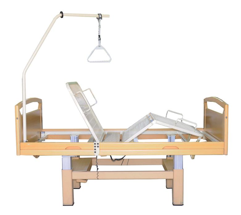 Łóżko ortopedyczne elektryczne dla chorego + WYSIĘGNIK + NOWY MATERAC