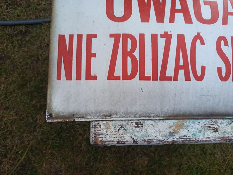 Stara emaliowana tablica PRL