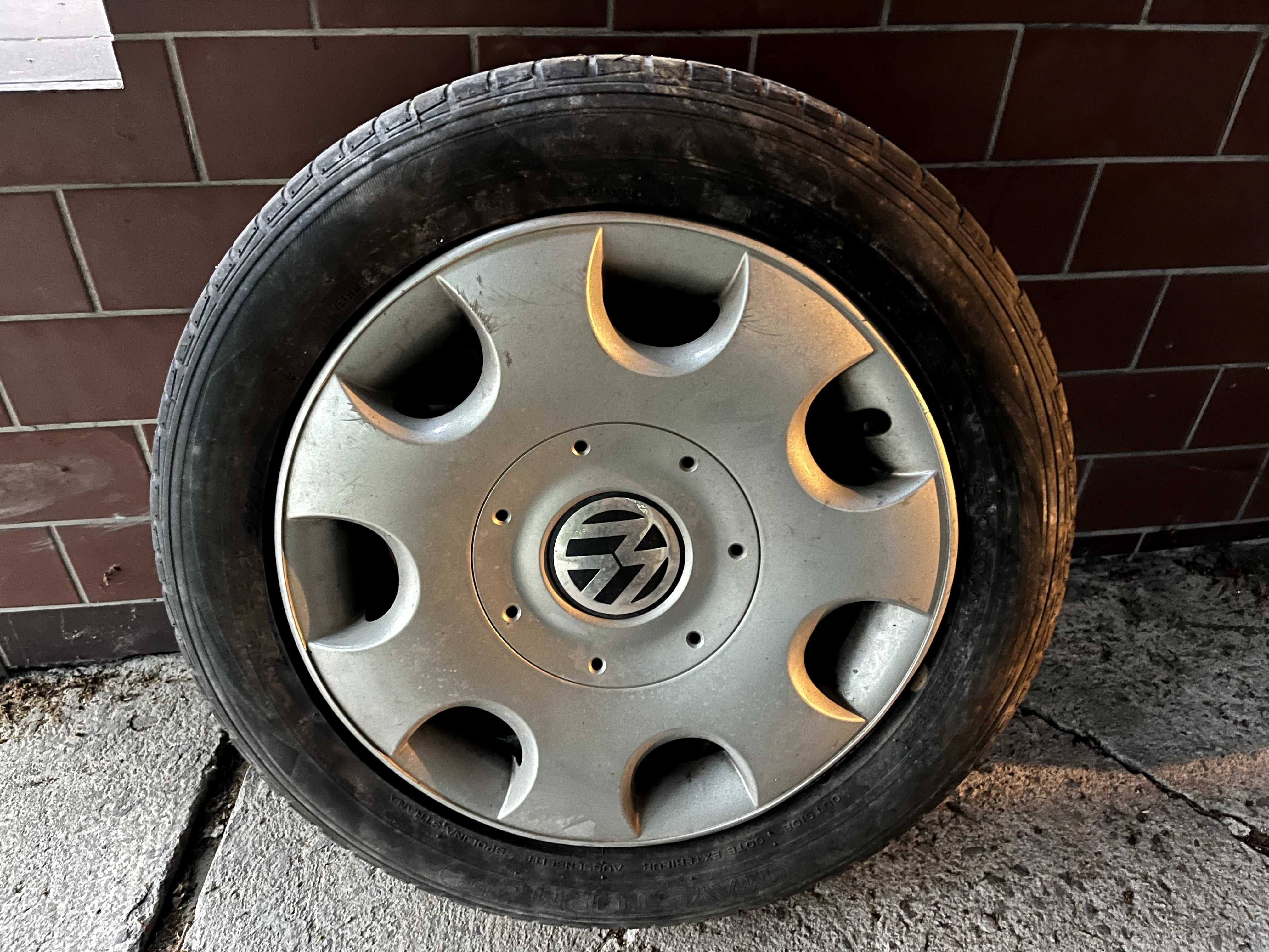 4x opony letnie 205/55 R16 91H felgi stalowe, kołpaki VW oryginalne