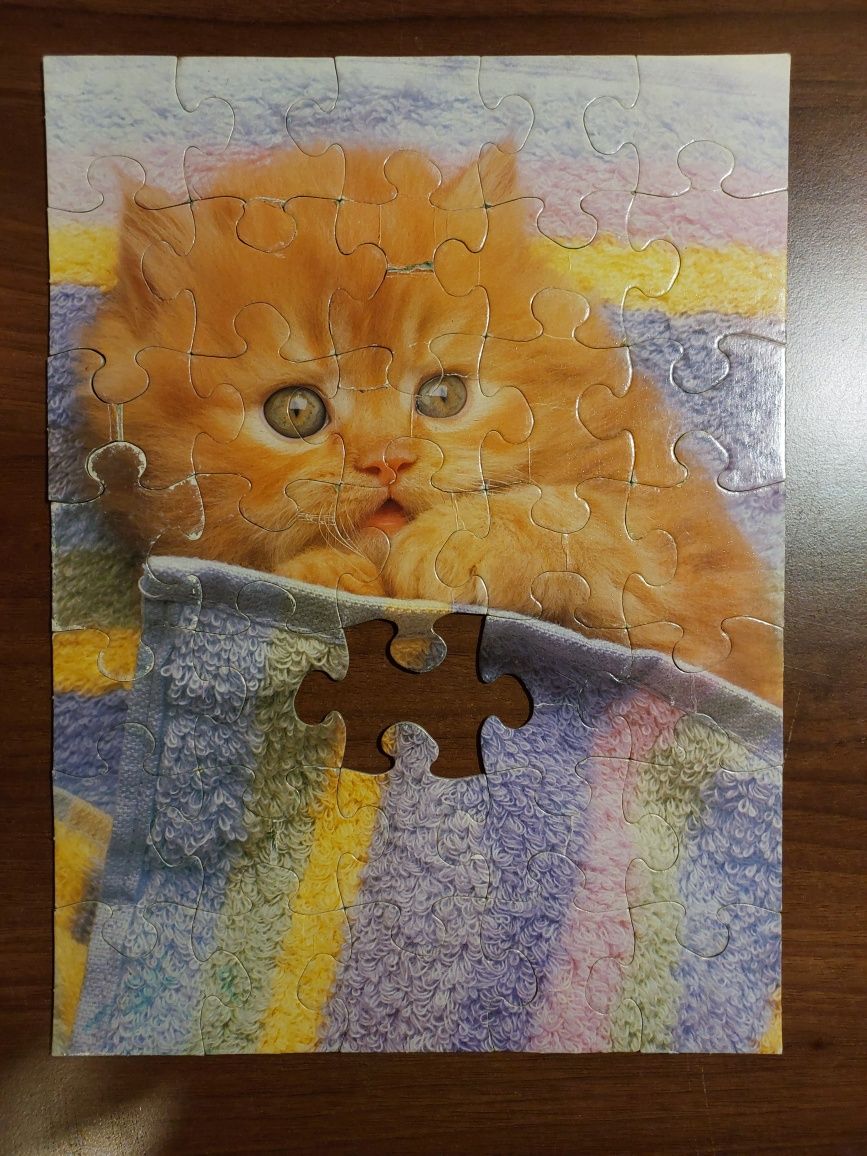 Puzzle rudy kot zwierzę 35 elementów vintage retro