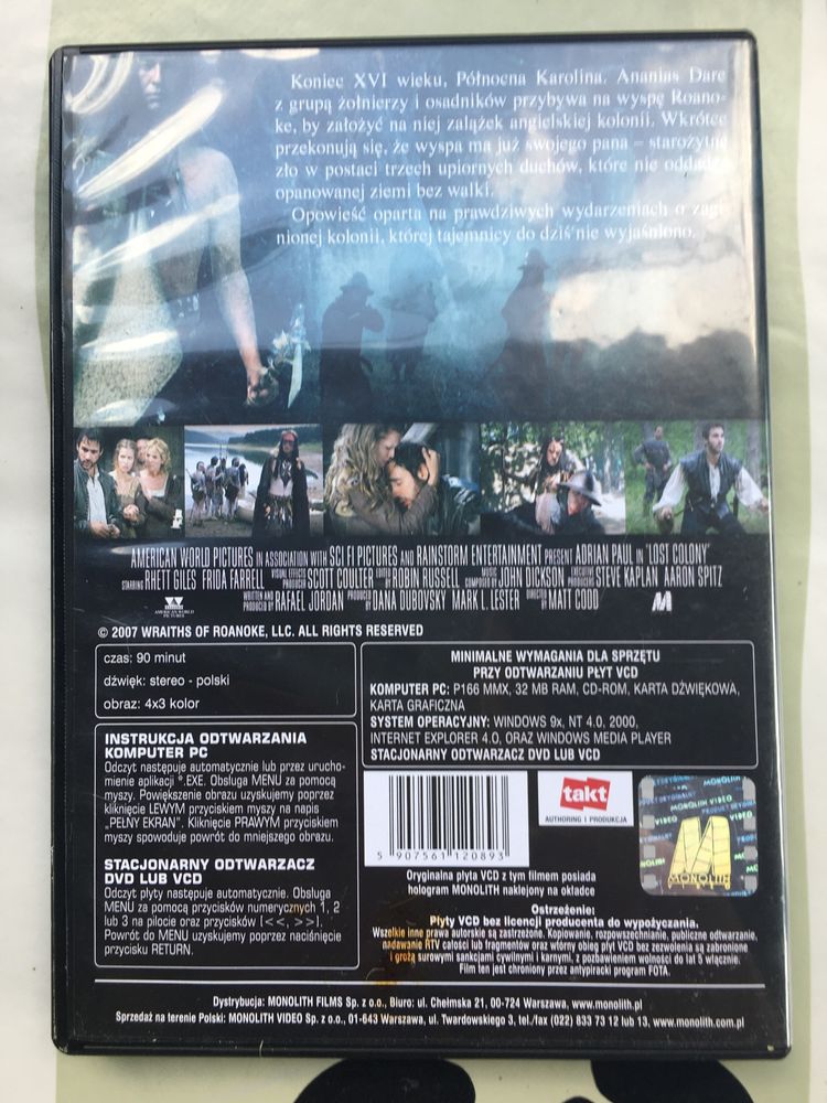 Film DVD Zaginiona kolonia