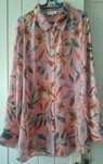 Piękna koszula kwiaty kwiatki pudrowa Zizzi L 44 46 plus size oversize