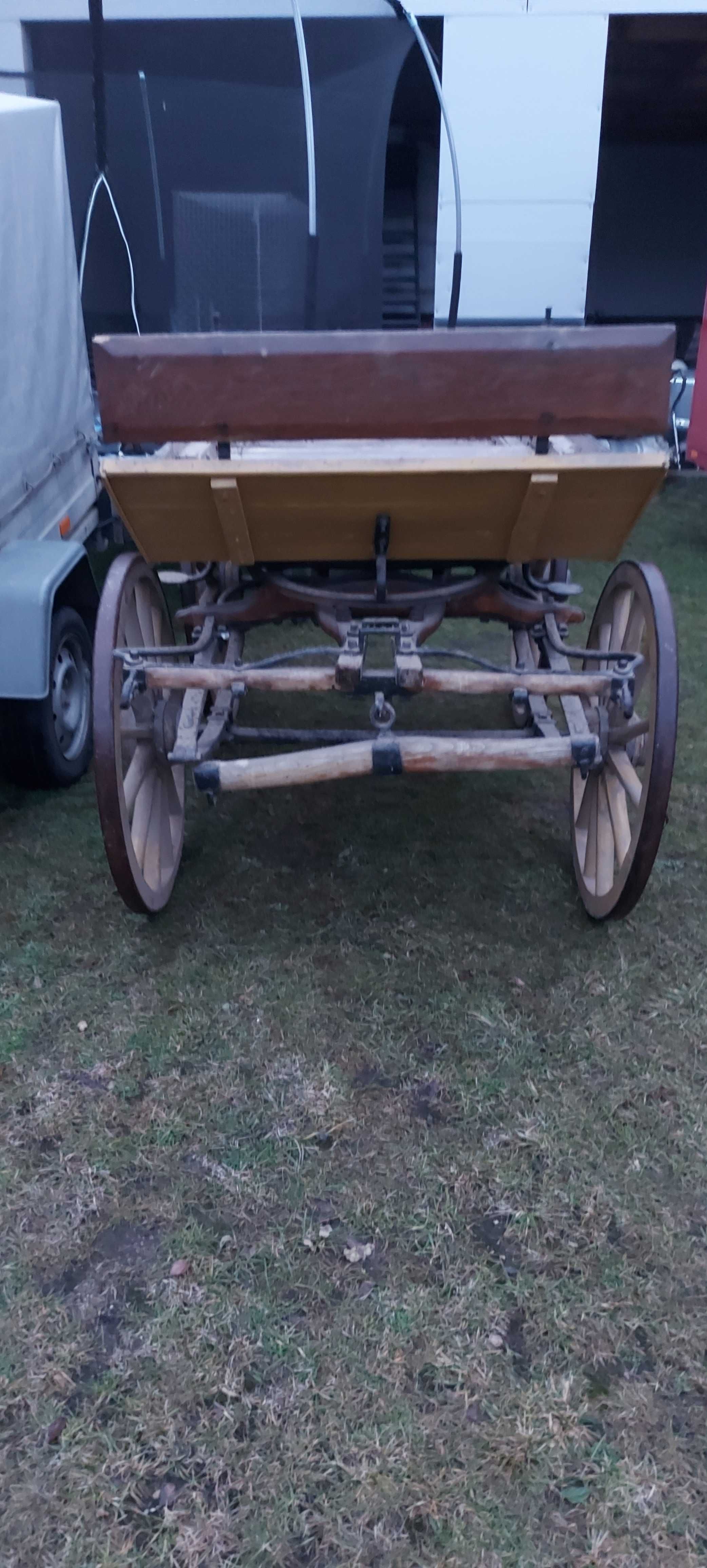 Bryczka wóz konny furmanka powóz wasąg zabytkowy - oryginalny