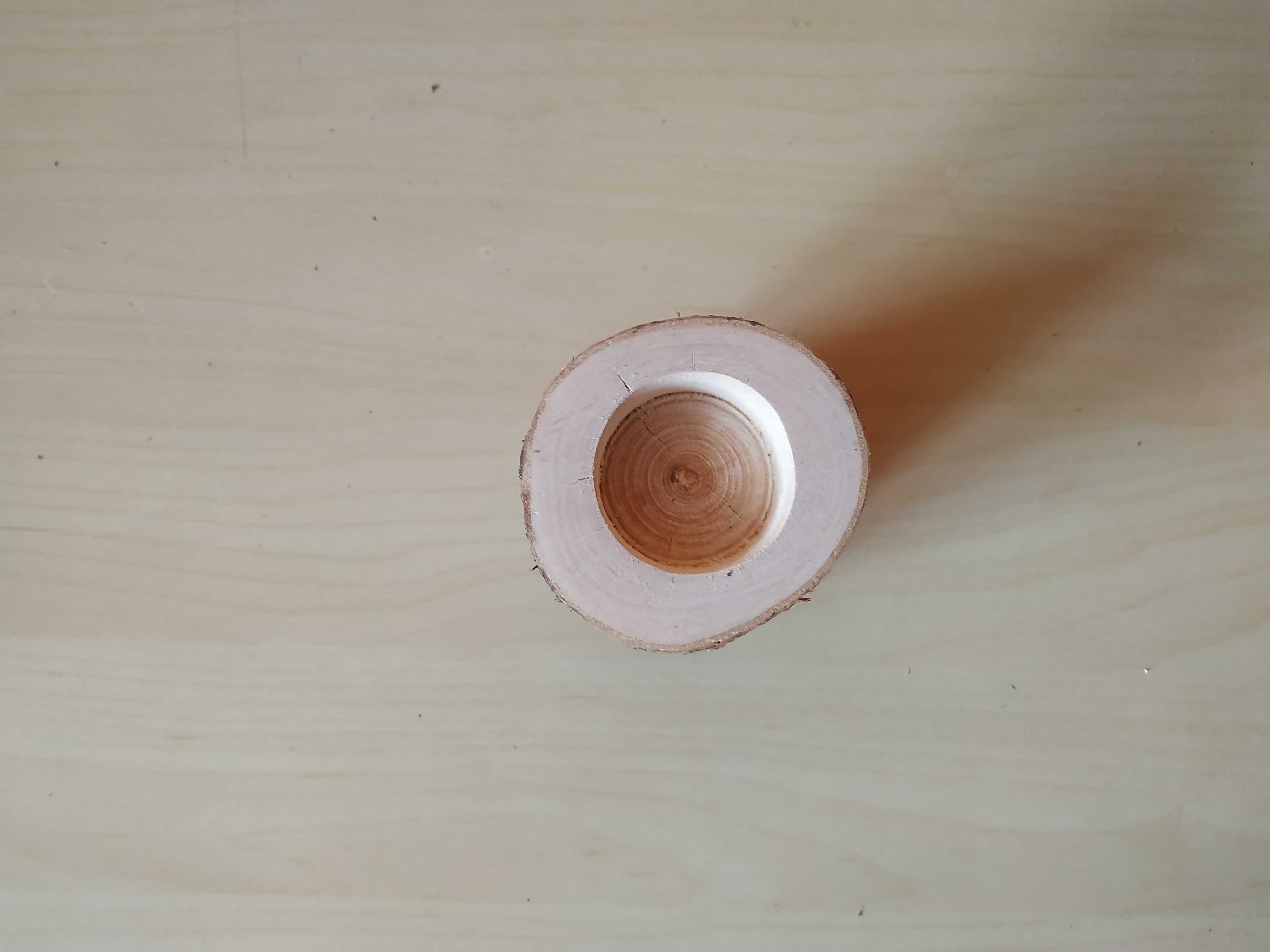 świecznik z brzozy tealight styl rustykalny wesle