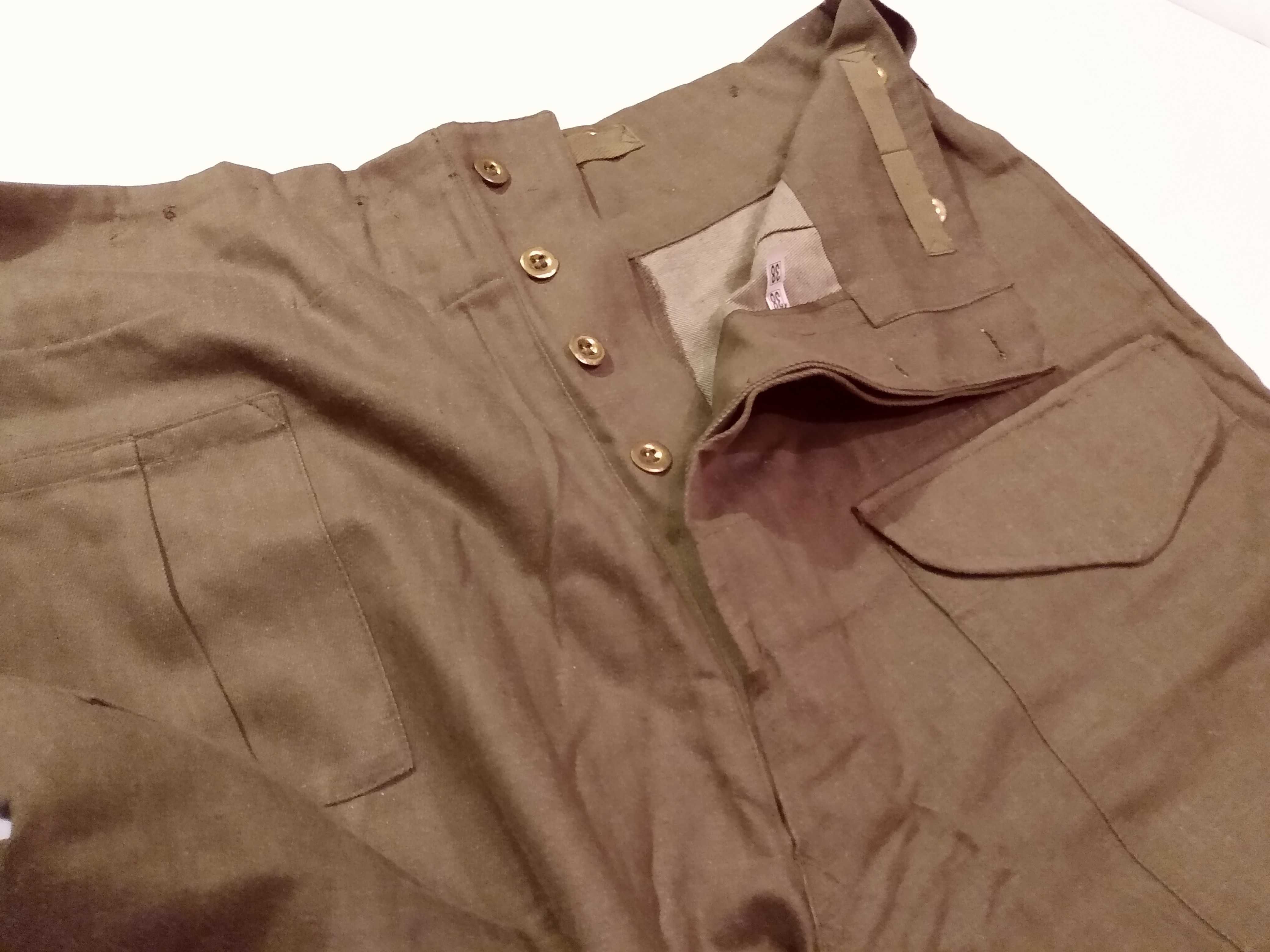 Spodnie battledress denim P37, mundur, druga wojna światowa