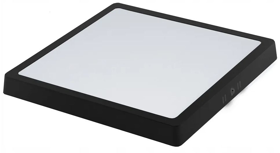 Plafon LED 18W ciepła 3000K 21cm czarny lampa sufitowa panel natynkowy
