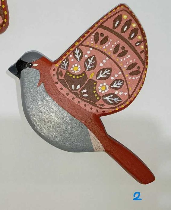 Conjunto de Pardais de madeira para pendurar