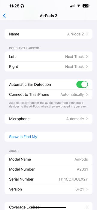 Бездротові навушники Apple 2 покоління з кейсом