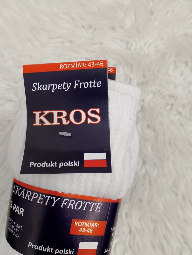 Skarpety męskie frotte zestaw pięć par 43 46
