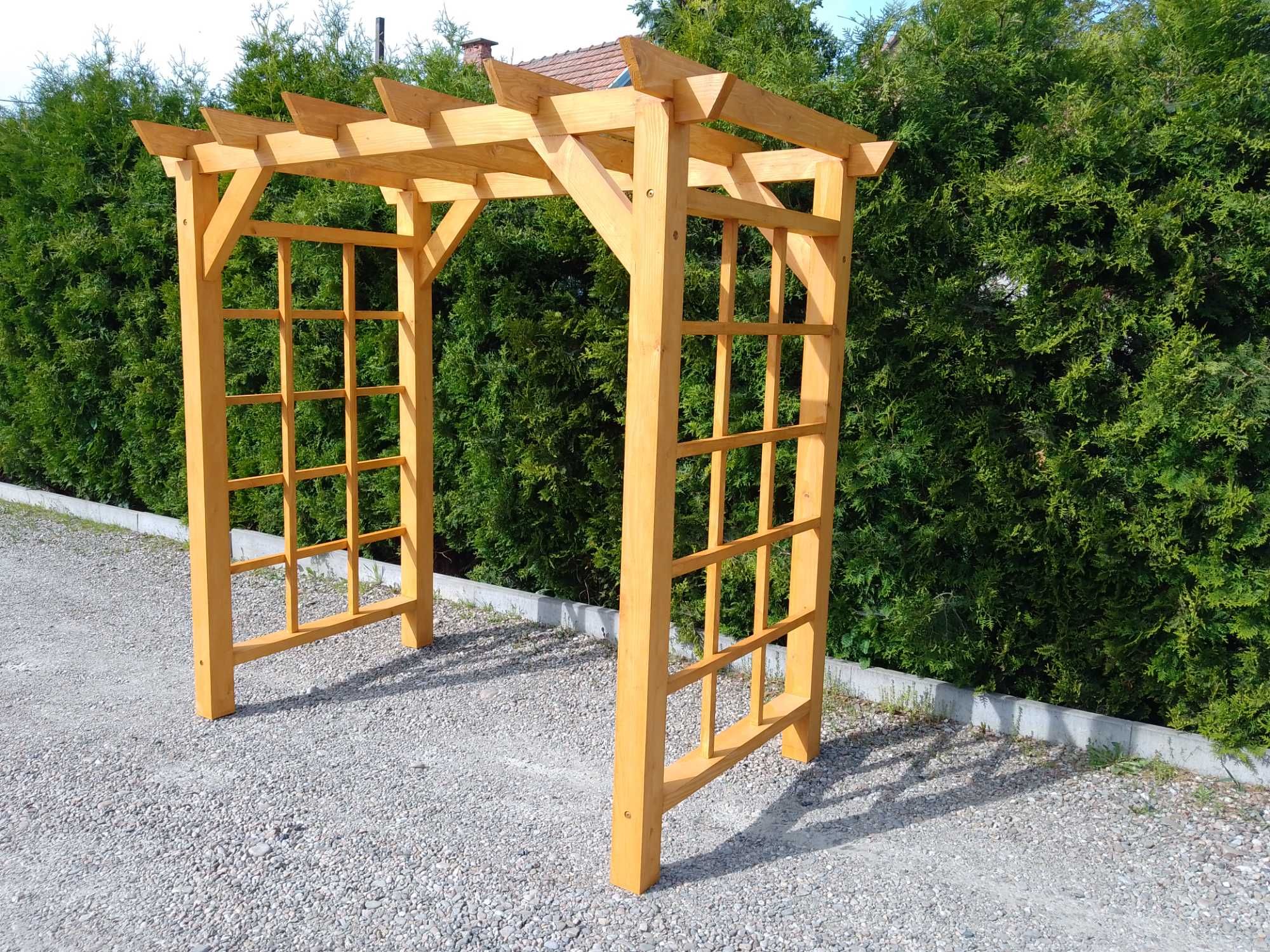 Pergola duża drewniana sosnowa 180 cm x 210 cm x 100 cm