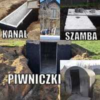 Zbiorniki/szamba betonowe Piwnica Betonowe kanały samochodowe