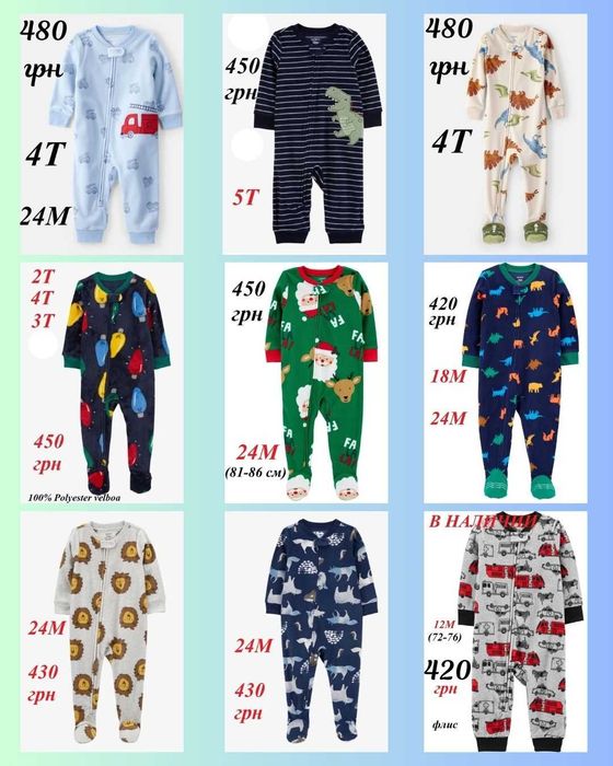 Человечек Картерс, флісовий чоловічок Carters, сліп, піжама 3М - 5Т