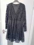 Shein czarna koronkowa kopertowa 4xl 50 52 54