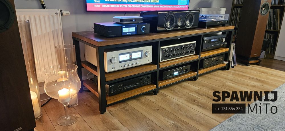 Szafki RTV Stoliki audio Hi-fi regały półki pod sprzęt na wymiar Loft