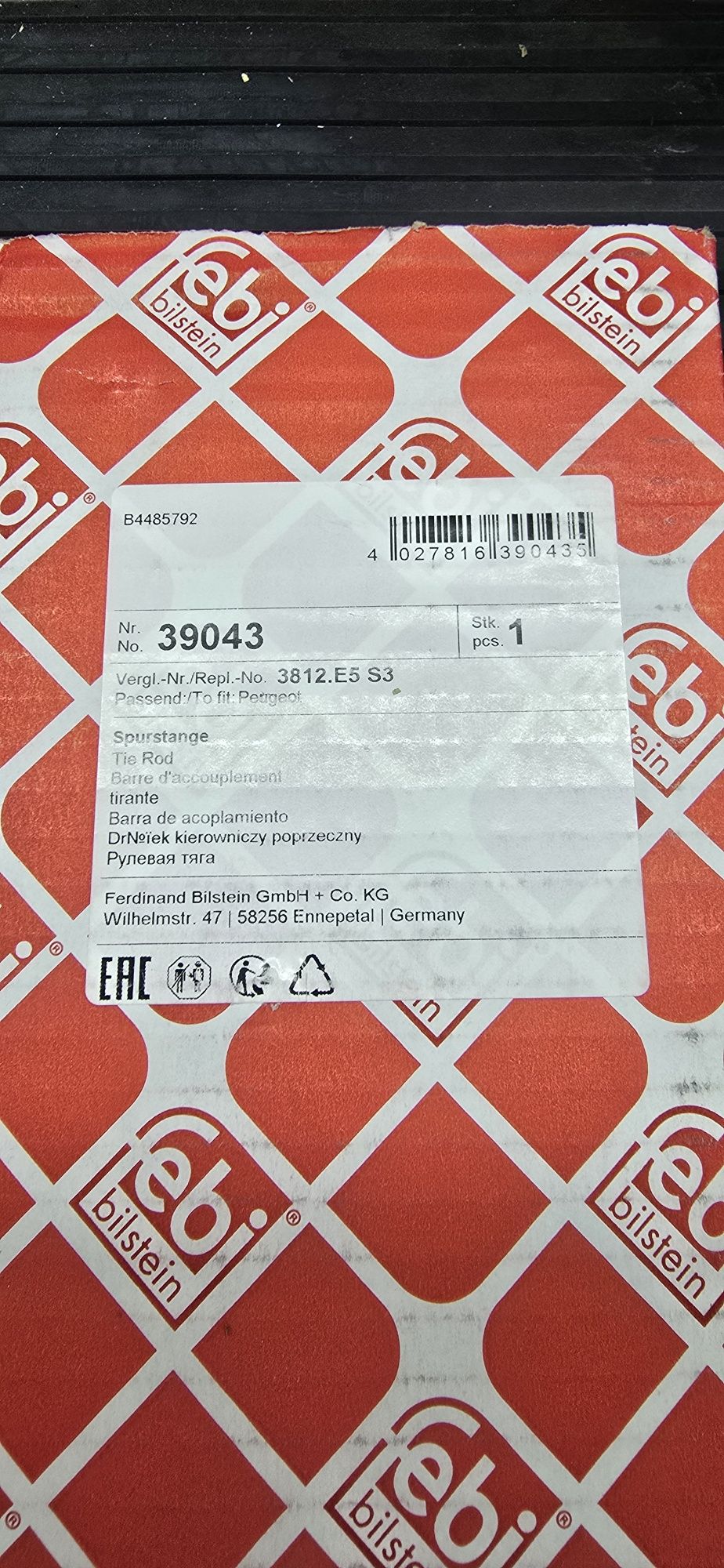 Drążki kierownicze zestaw peugeot 307/sw