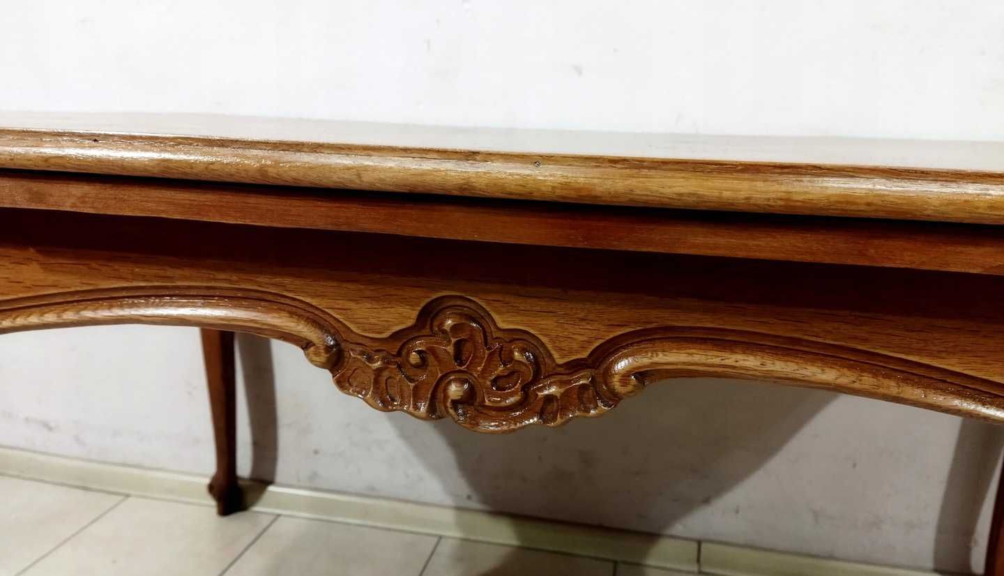 stylowy stół rozkładany ludwik + 6 krzeseł