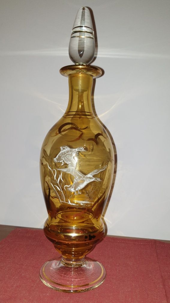 anjos vidro Garrafa frasco perfume soprado patos pirogravados