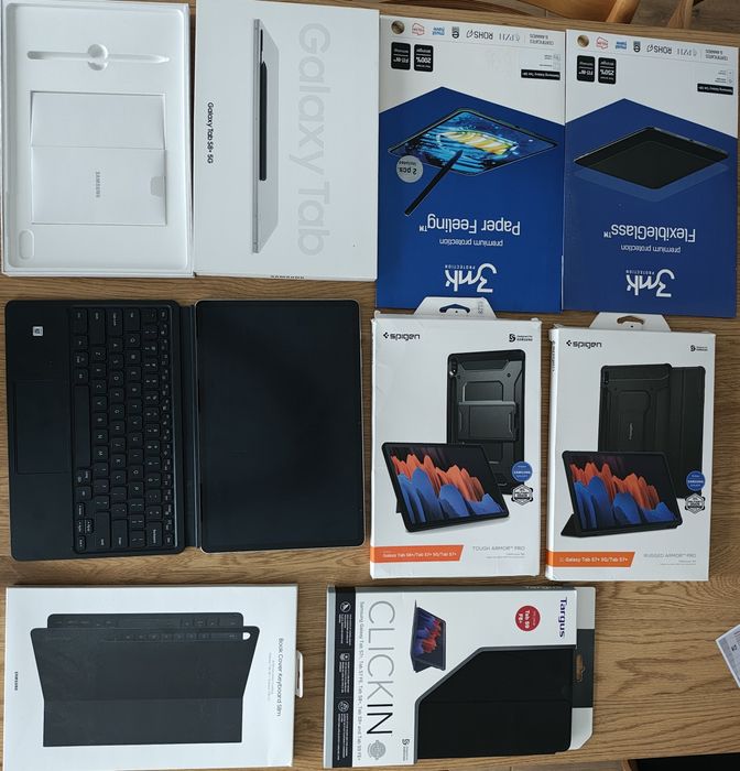 Samsung Galaxy TAB S8+ 5g SM-X806B Srebrny 8/128GB + 5 etui + folie