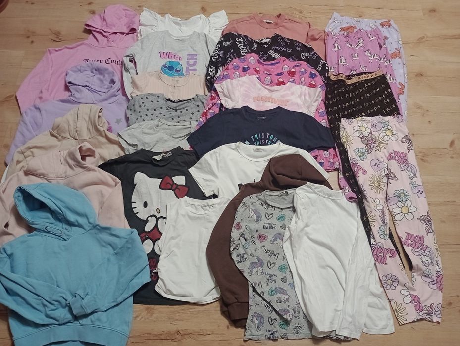 Paka zestaw ubrań 25 szt na 146 dla dziewczynki