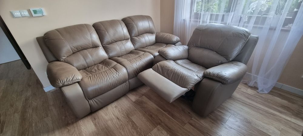Komplet skórzany
