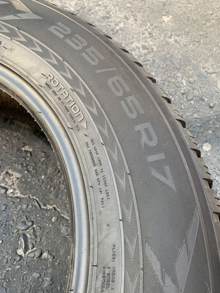 Шини 235/65 R17 пара Nokian 2021p зима 7,2мм