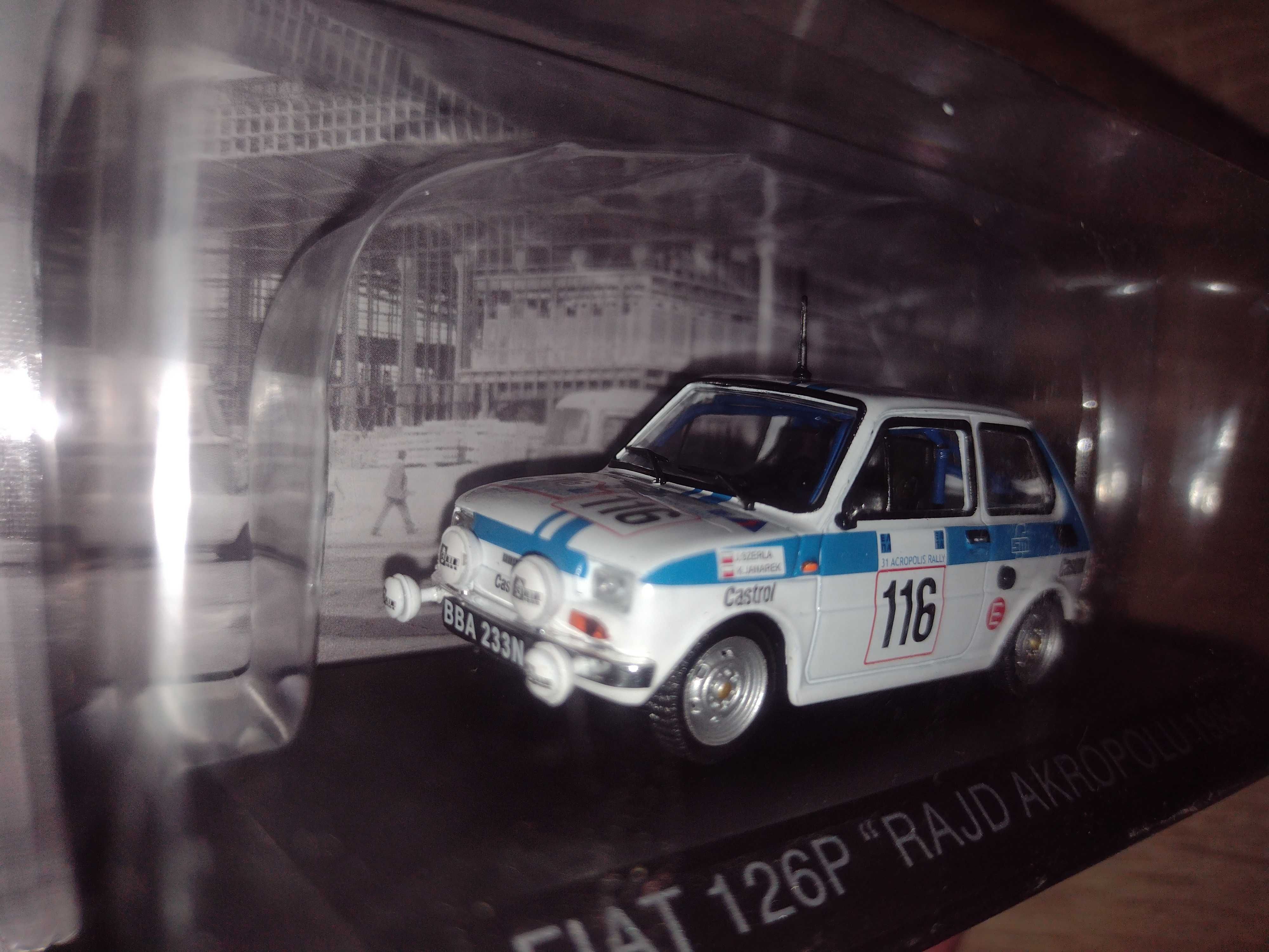 Polski Fiat 126p Rally Rajd Akropolu 1:43 Rajdowy Hachette