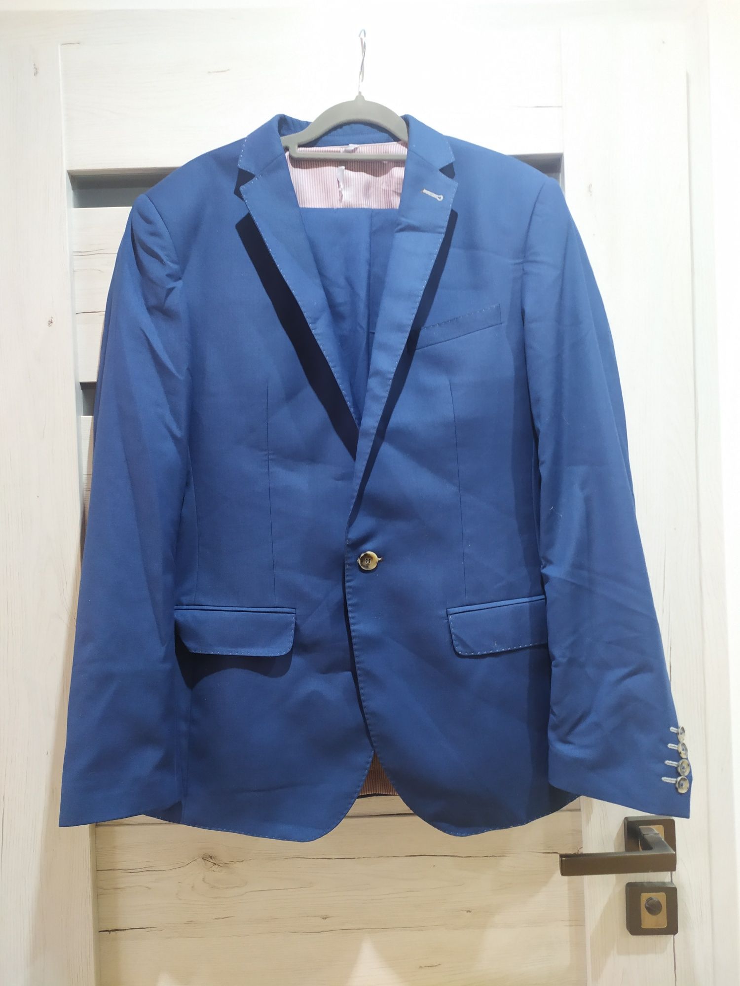 Garnitur Marco Sarti 182/100 slim niebieski
