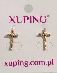 Pozłacane kolczyki krzyże krzyżyki Xuping