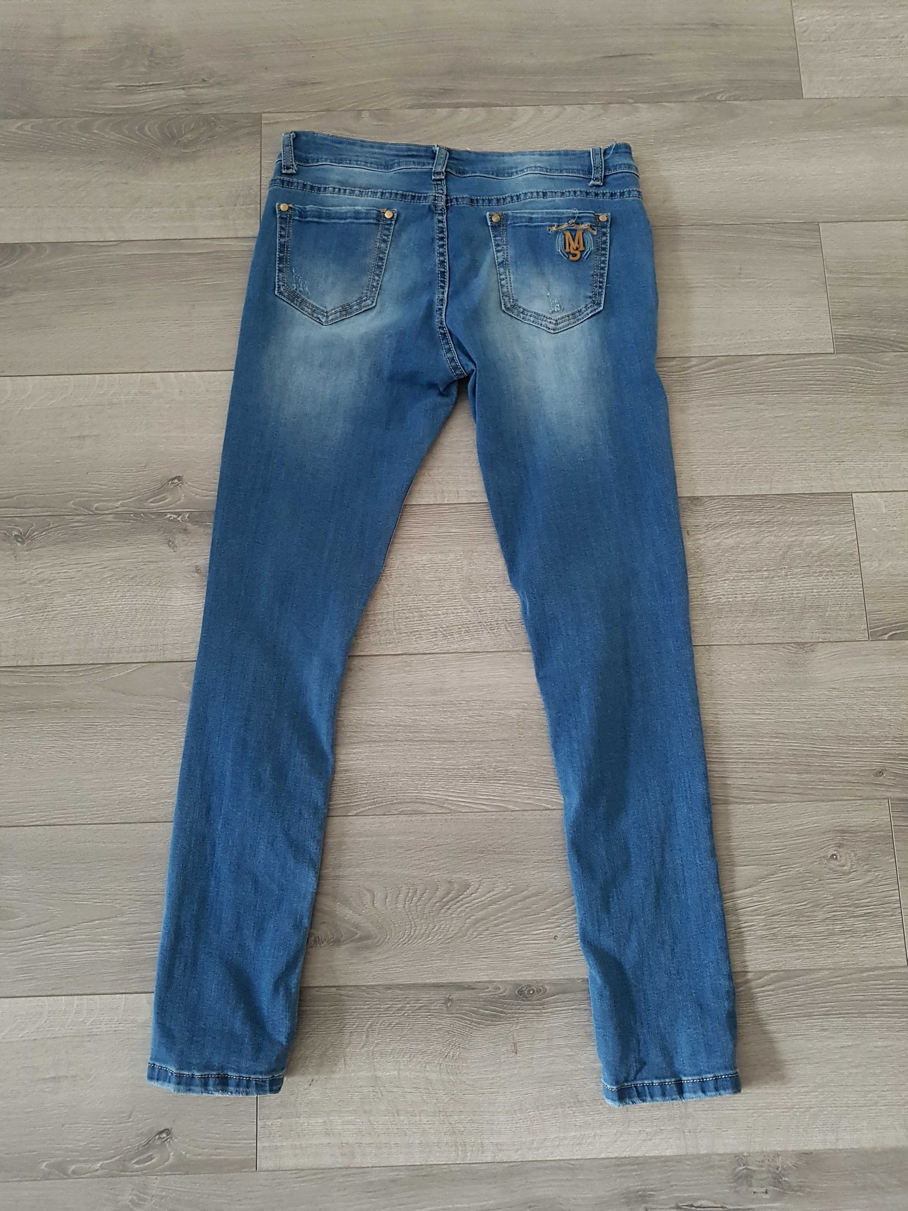 M.sara Niebieskie jeansy z rozdarciami XXL 32
