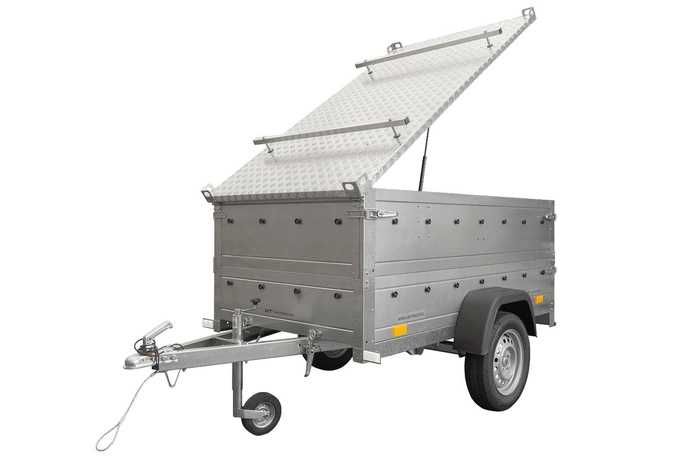 Przyczepka 200x106 UNITRAILER GARDEN 200 KIPP z burtami BIS i pokrywą