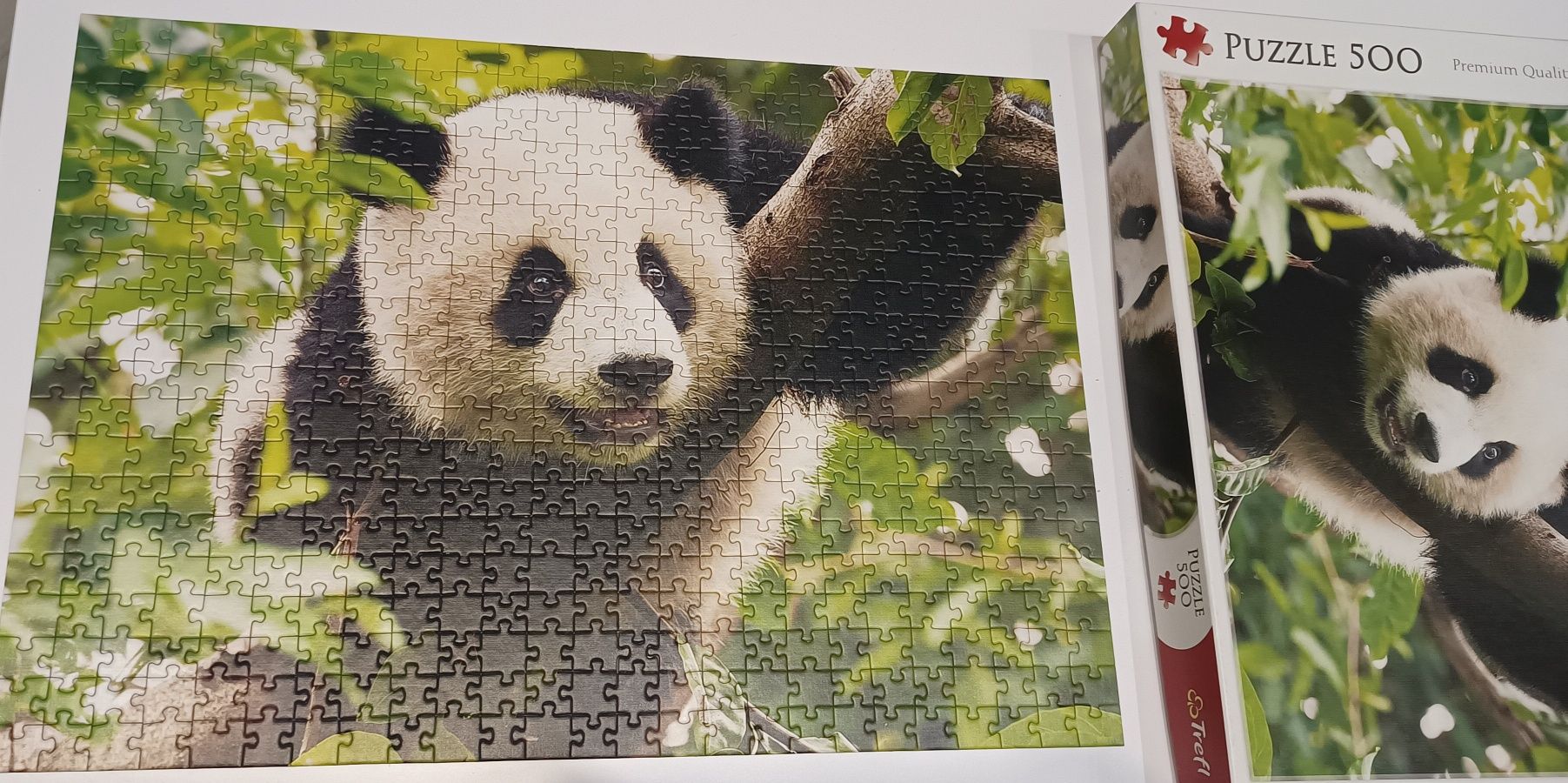 Puzzle panda 500 elementów trefl kompletne miś obraz