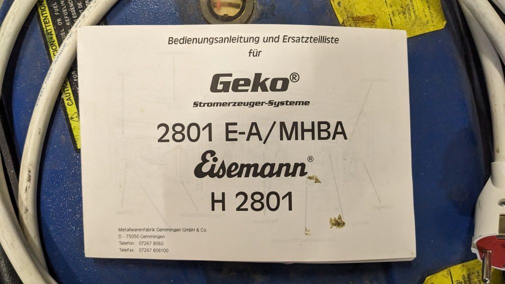 Генератор бензиновий Geko 2801, 2500кВА