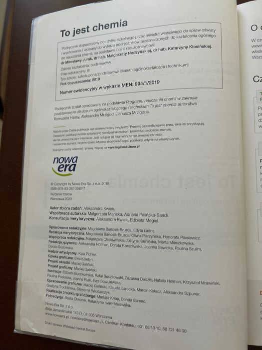 To Jest Chemia 1. Zakres podstawowy Nowa Era.
