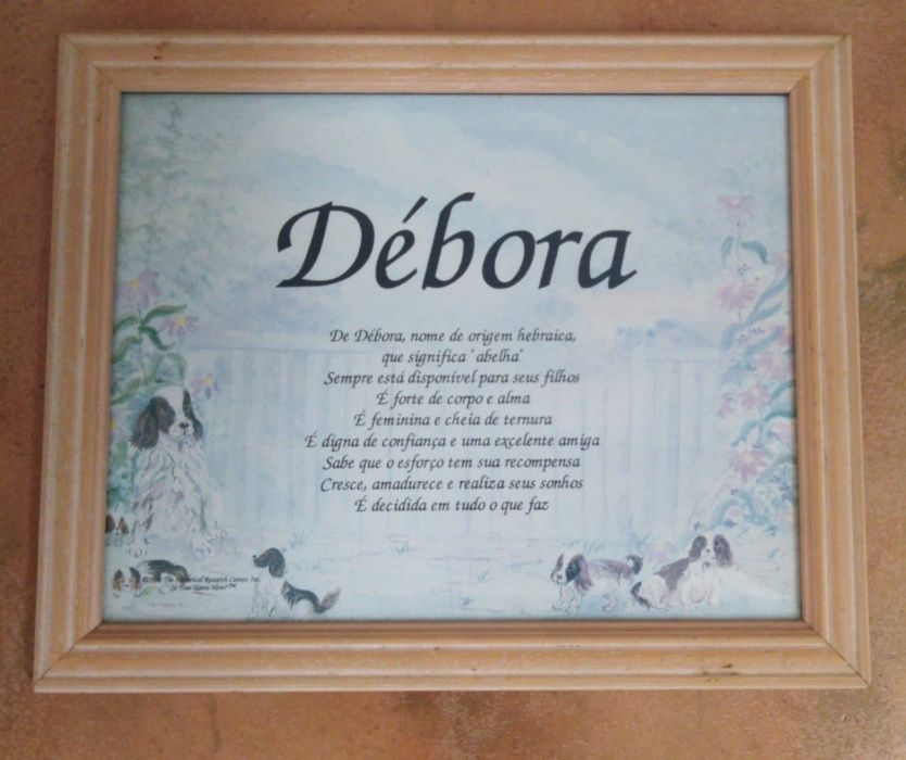 vendo quadro com nomes e significados - baixou de preço!!