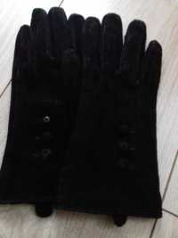 rękawiczki damskie skórzane czarne
