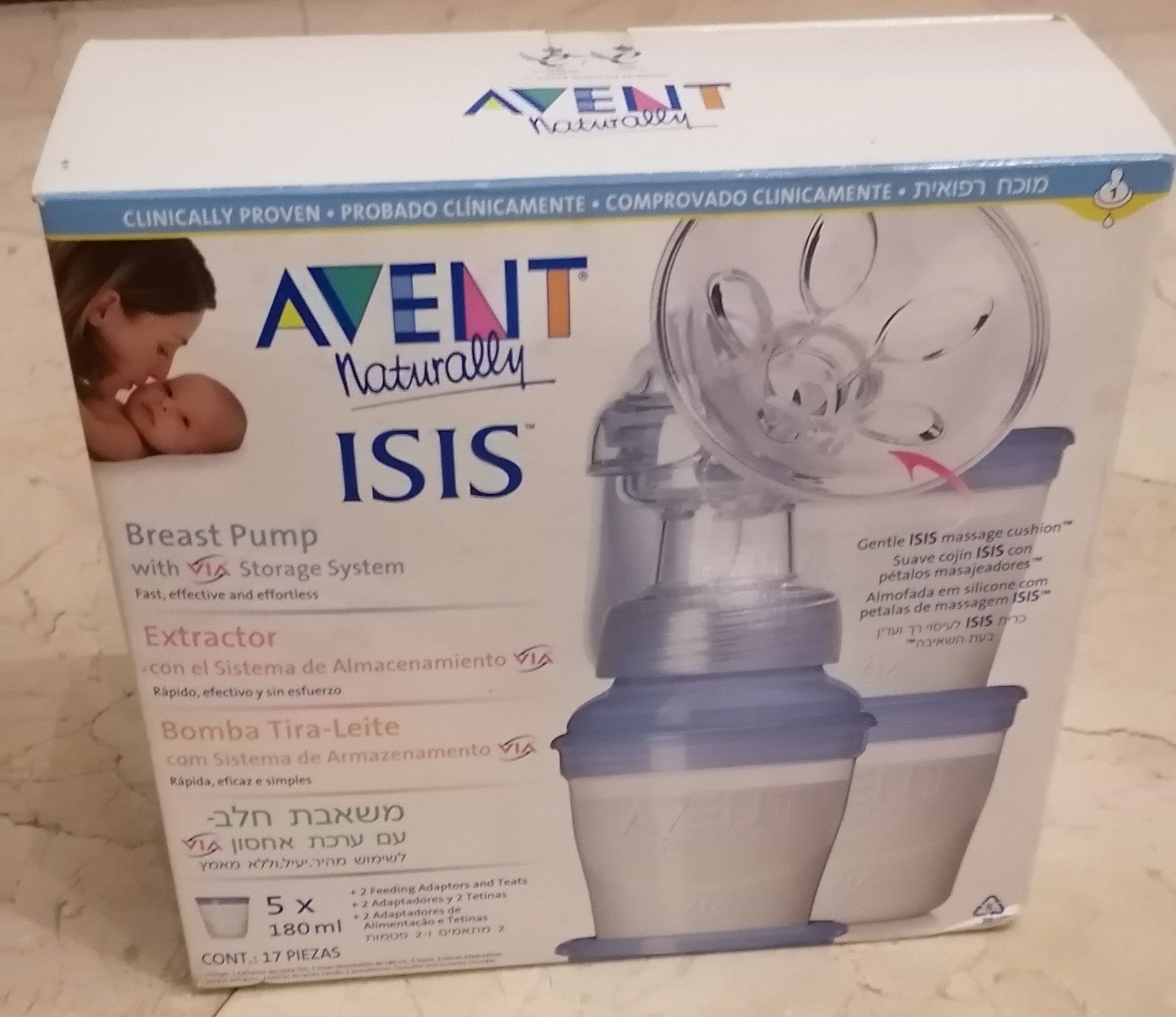 Vendo bomba tira leite da AVENT, nova, com armazenamento ISIS