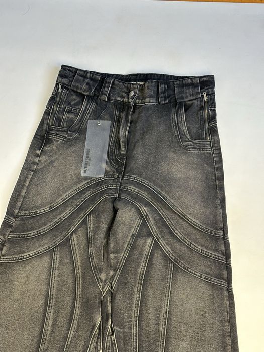 NFS NO FAITH STUDIOS baggy faded jeans archive opium джинсы черные S M
