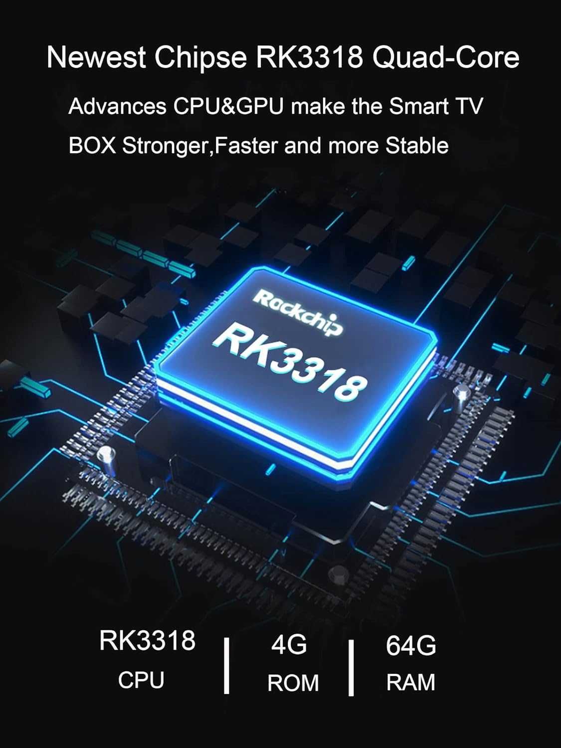 RUPA TV Box - Android 11 - 4/ 64GB - Klawiatura