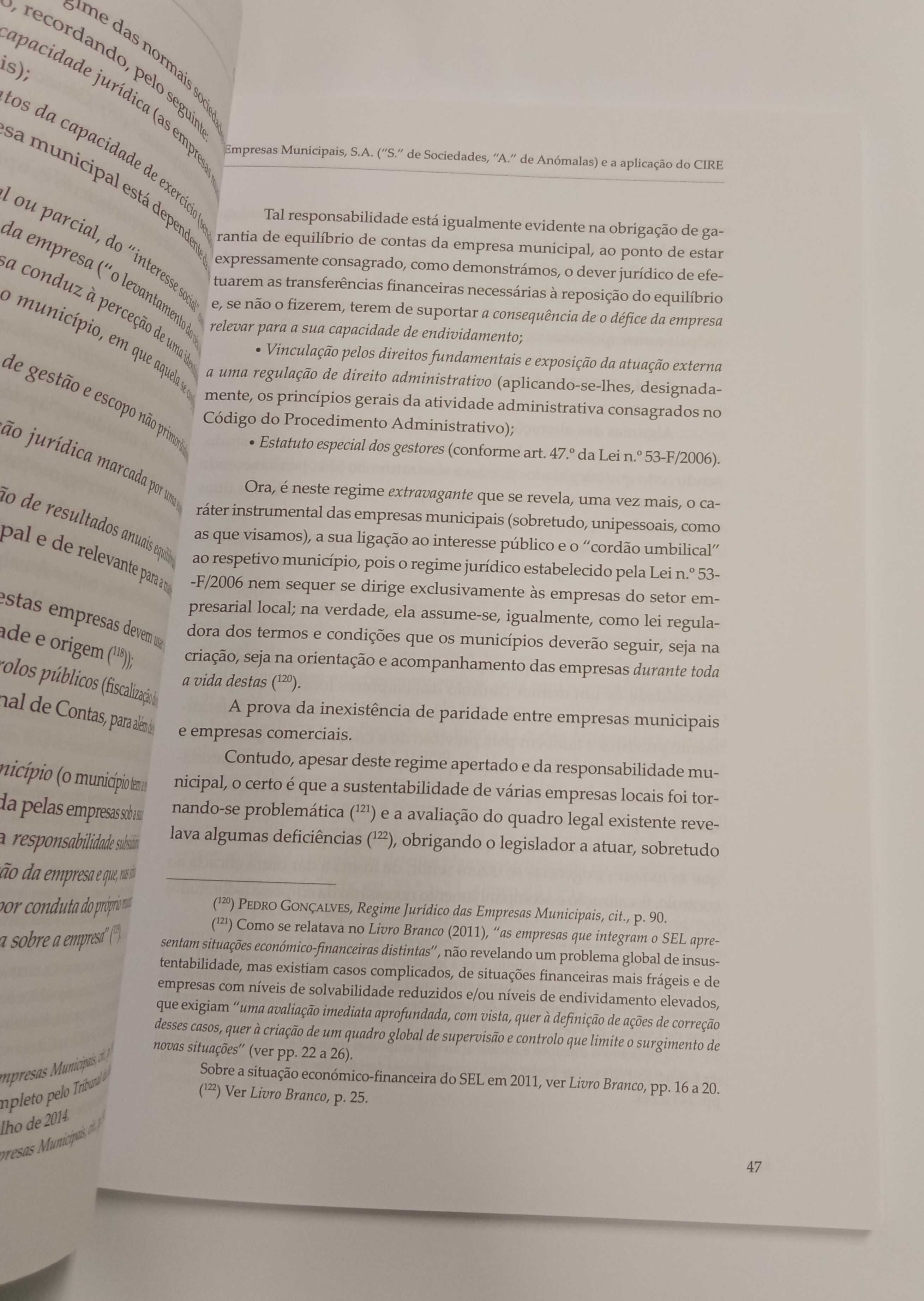 Empresas Municipais, S.A, aplicação do CIRE, de Carlos José Batalhão