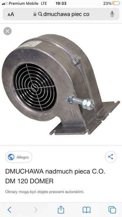 Dmuchawa wentylator do pieca CO