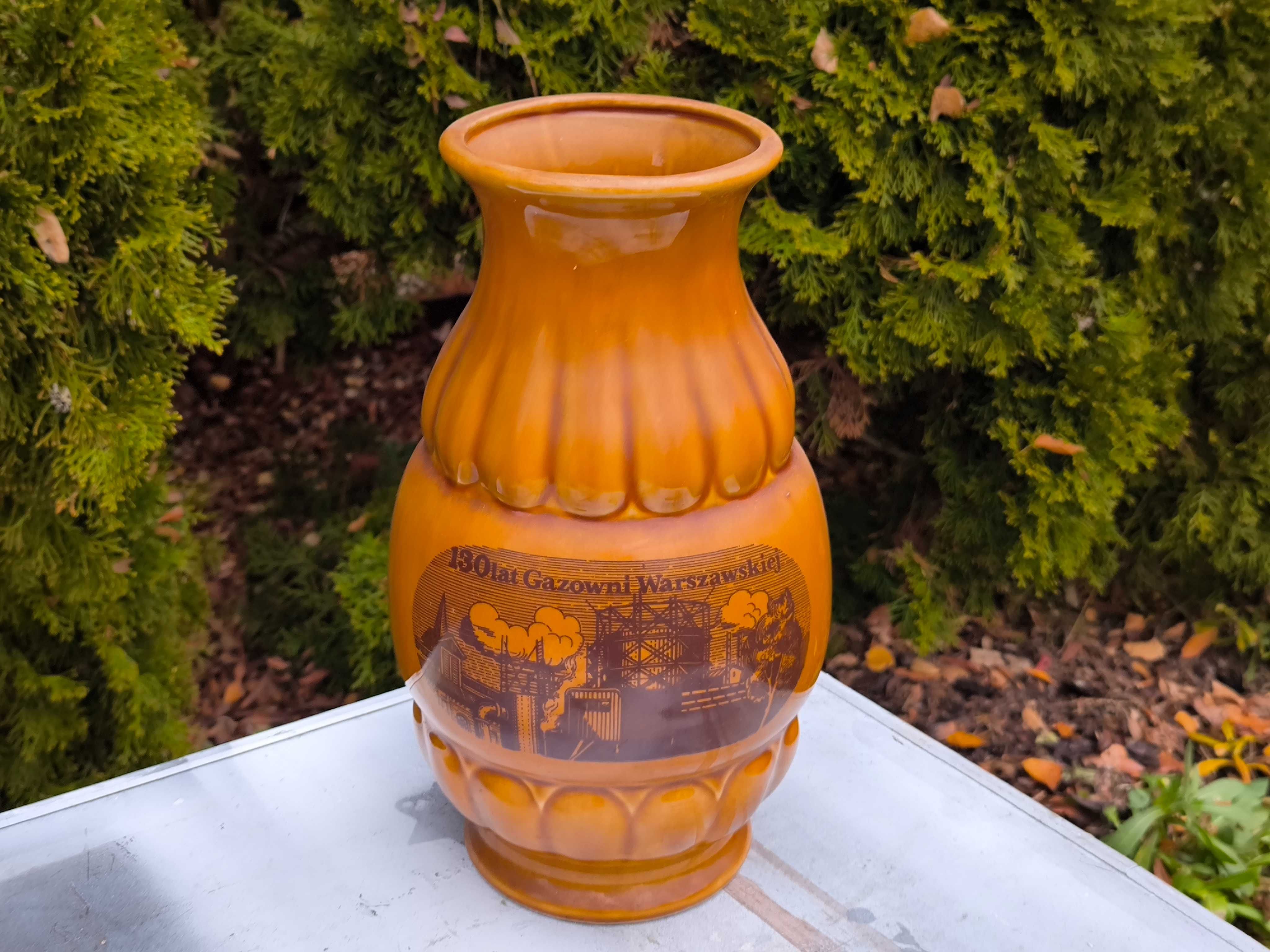 Wazon Porcelit Pruszków 130 Lat Gazowni Warszawskiej PRL