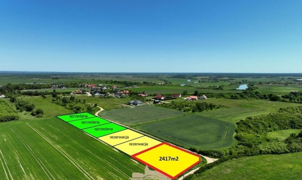 Sprzedam Działka Santok 2417m2 działki budowlana